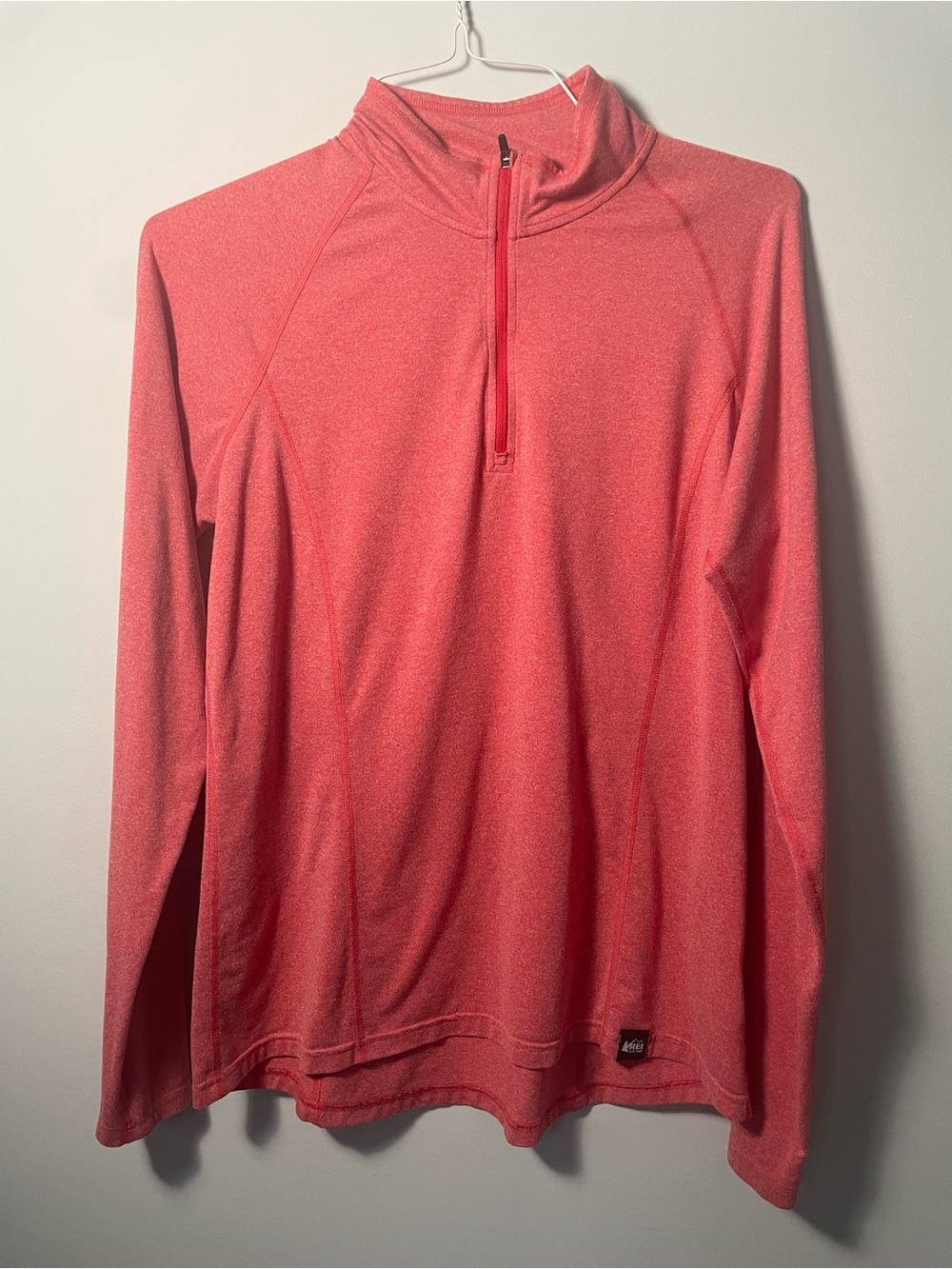 REI Women’s Large Quarter-Zip Performance quarter zip- Coral Pink